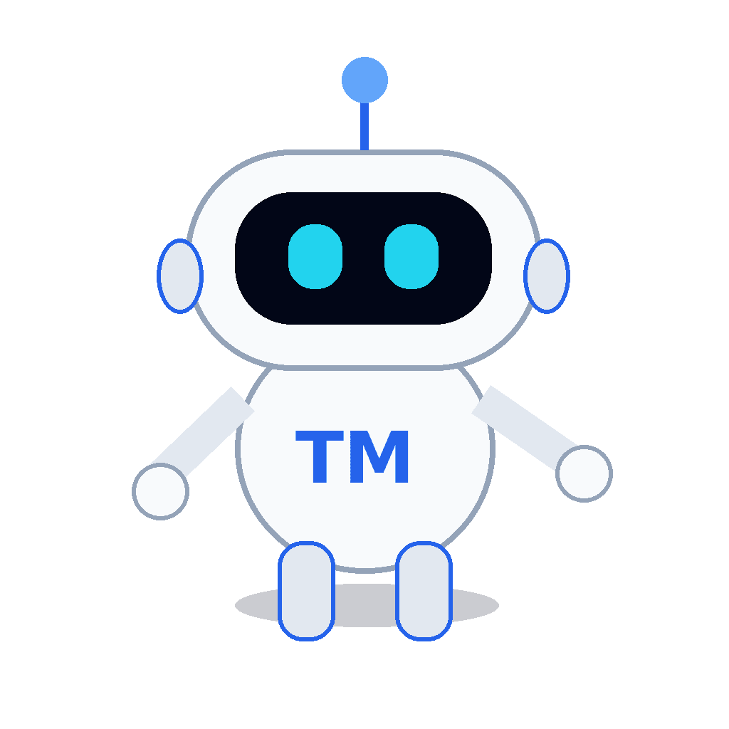 TradeMify의 흰색 로봇 캐릭터